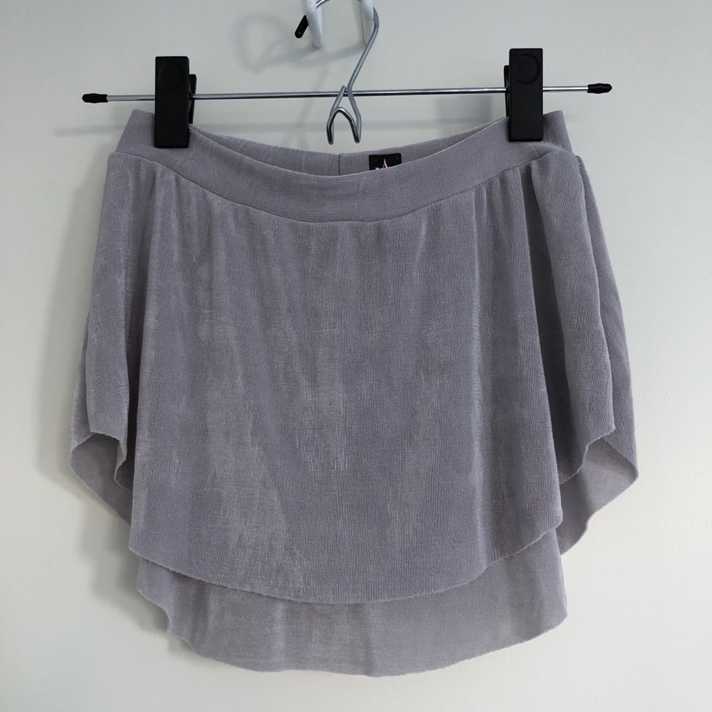 Abigail Mentzer Slinky Dance Skirt in silver